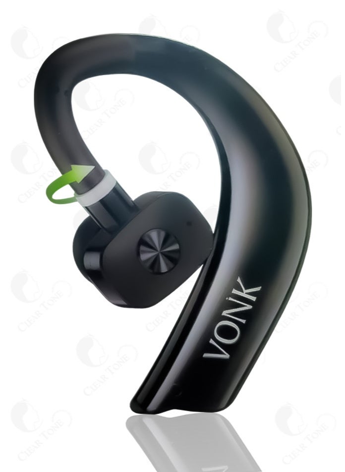 فونك أفضل سماعة أذن واحدة لقيادة آمنة | وقت انتظار طويل/إقران سريع/وقت تحدث يصل إلى ٢٠ ساعة | سماعة أذن فوق الأذن مقاومة للماء IPX7 لمحادثات واضحة سماعة بلوتوث ٥.٠ بدون استخدام اليدين | ميكروفون قابل للدوران ١٨٠ درجة - Image 1