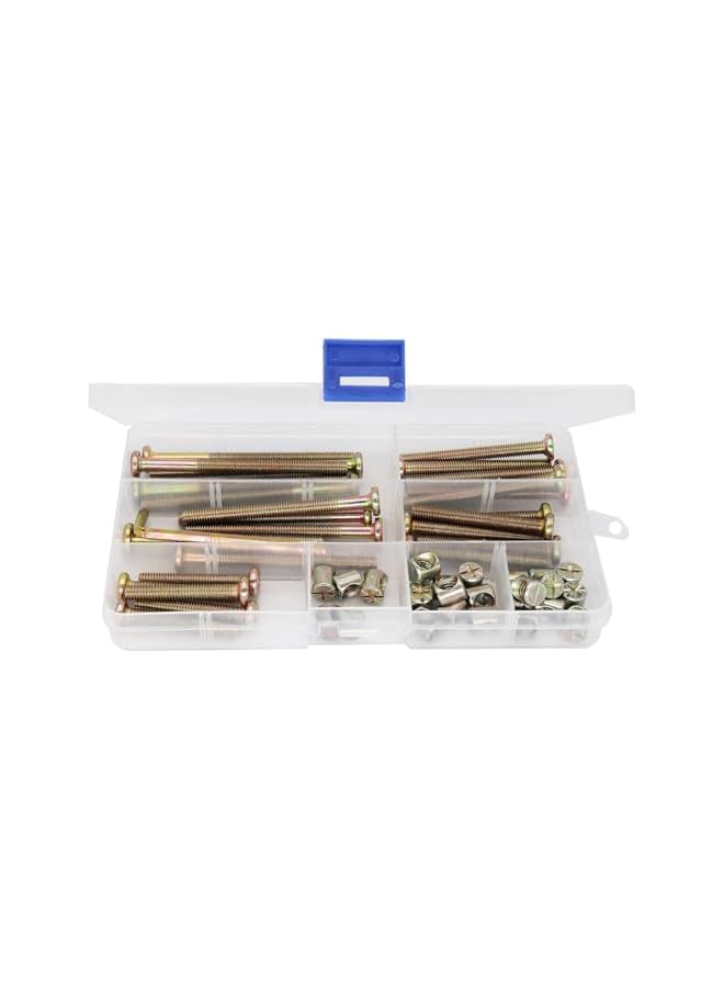 PROMASS 50PCS Baby Bed Crib Screws Hardware Replacement Kit, 25-Set M6x40mm/ 50mm/ 60mm/ 70mm/ 80mm,Hex Drive Socket Cap Screws Barrel Nuts Assortment Kit for Beds Chairs Furniture  - Image 5