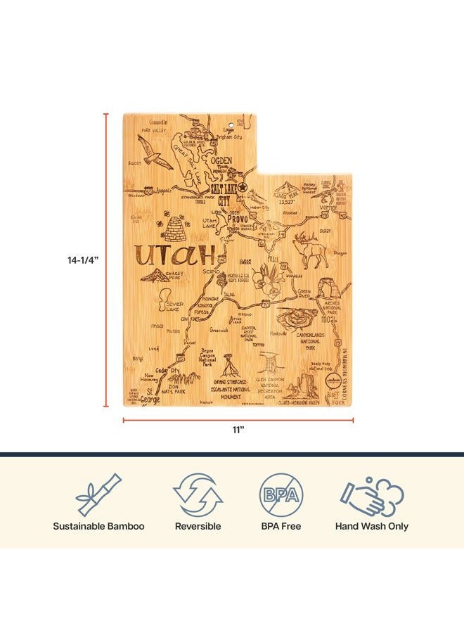 Totally Bamboo Utah State Destination Bamboo Serving and Cutting Board - Image 4