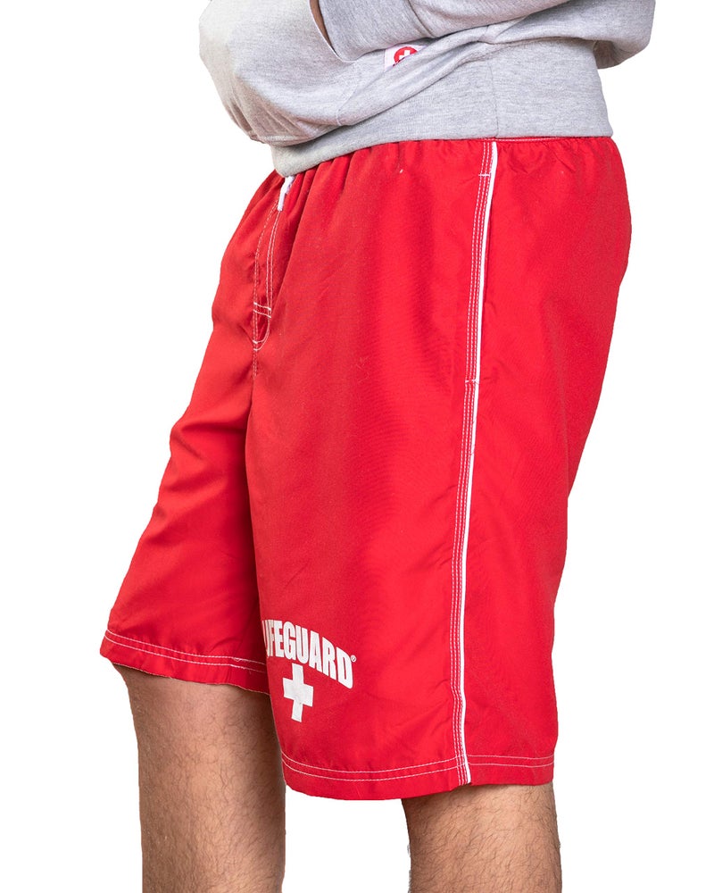 LIFEGUARD Officially Licensed Red Men's Board Shorts Swim Trunks L - Image 2