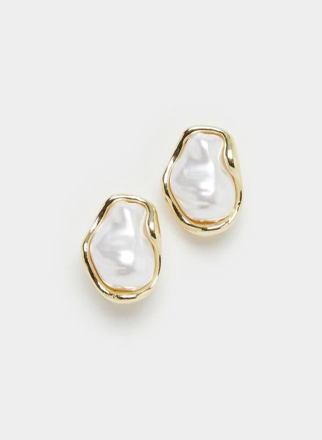 Styli Big Faux Pearl Earrings - Image 1
