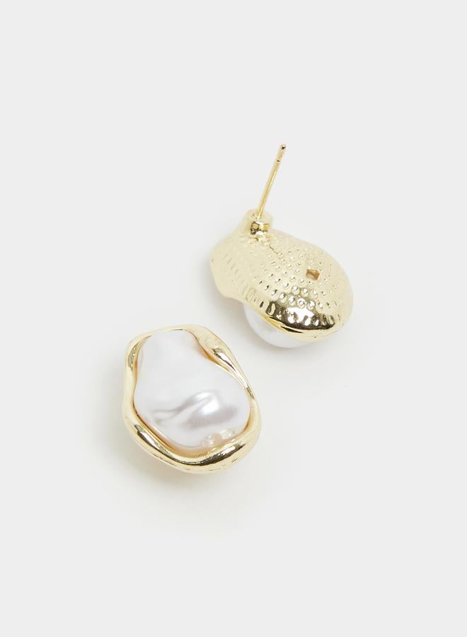 Styli Big Faux Pearl Earrings - Image 3