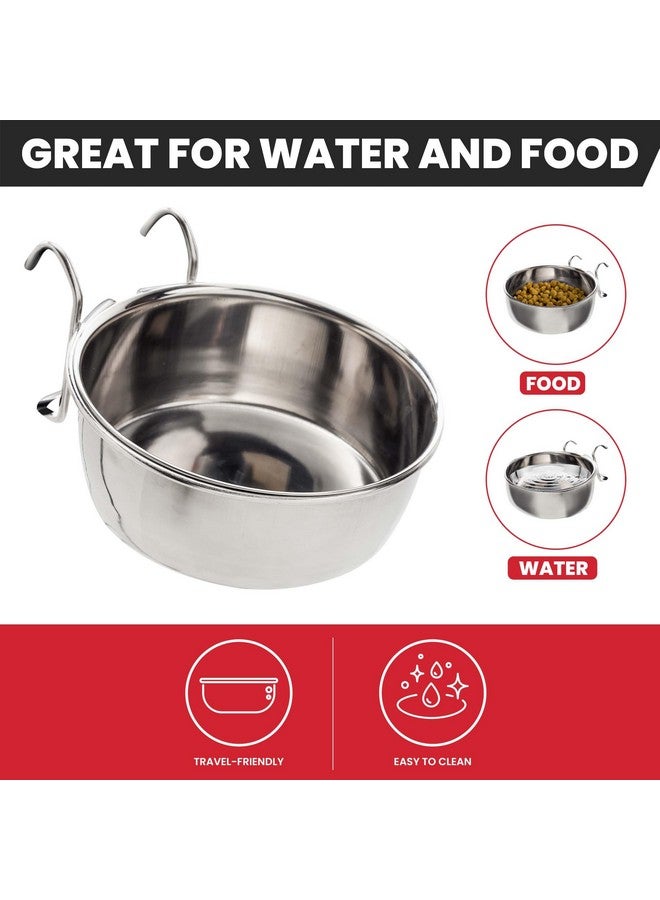 سبوت وعاء طعام للحيوانات الأليفة بسعة 20 أونصة من Ethical Pet Spot مصنوع من الفولاذ المقاوم للصدأ، مثالي للأقفاص والصناديق. للطيور والكلاب والقطط والزواحف. (6011) - Image 3