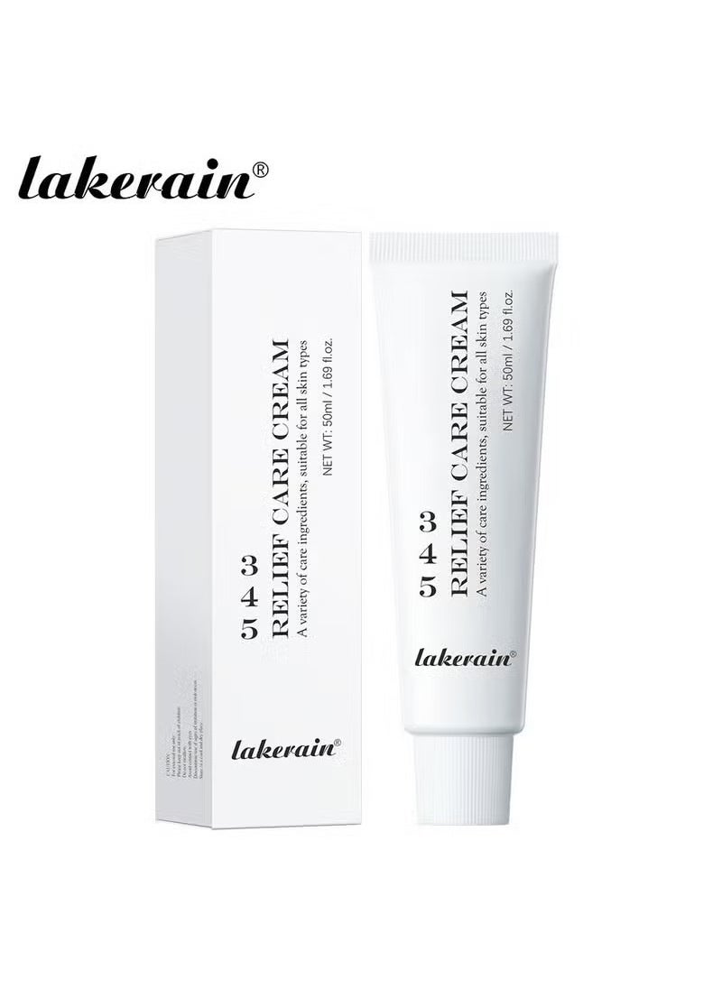 lakerain 345 Relief Cream, Skin Barrier Repair Cream, Soothing Face Moisturiser Cream, Repairing Face Cream for Acne Prone Skin, 345 Cream Skincare for All Type Skin, 50ml  - Image 1