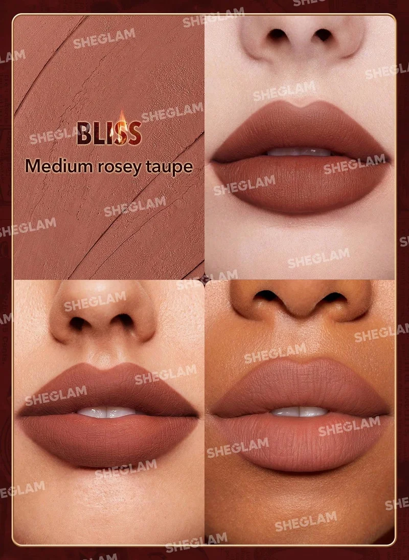 شيجلام Sheglam Ember Rose Ver. Dynamatte Boom Ll Matte Lipstick-Bliss