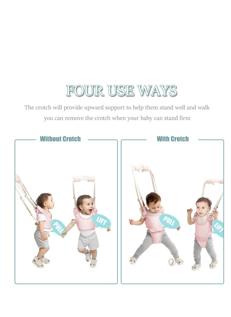 Baby Walker, for Girls Adjustable Baby Walking Harness, with Detachable Crotch Baby Support Assist Handheld Kids Walker Helper for Baby Learn to Walk (9-24 Months) (Breathable Pink) - Image 3