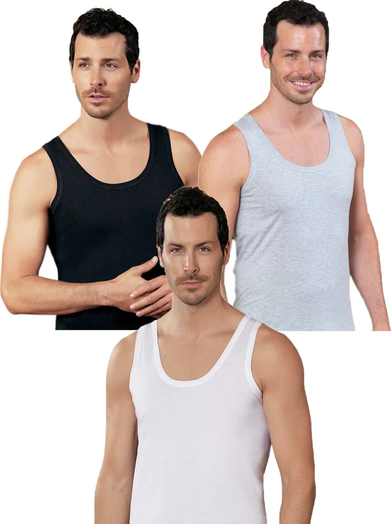Şahinler 6 Pack Men's Undershirt with Suspender Cotton - E002 - E005