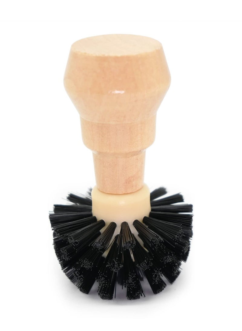 SYOSI 54mm Portafilter Cleaning Brush, Professional Barista Espresso Coffee Cleaning Brush Tool with Wooden Handle for Breville Espresso Machine 54mm Portafilter Basket  - Image 1