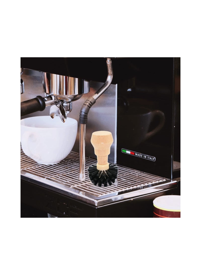 SYOSI 54mm Portafilter Cleaning Brush, Professional Barista Espresso Coffee Cleaning Brush Tool with Wooden Handle for Breville Espresso Machine 54mm Portafilter Basket  - Image 5