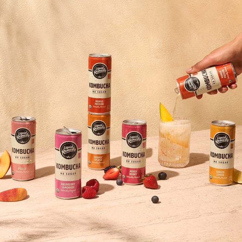 Remedy مشروب كومبوتشا السائل من ريمي دي - خالي من السكر - عضوي - عبوة 24 - Image 5