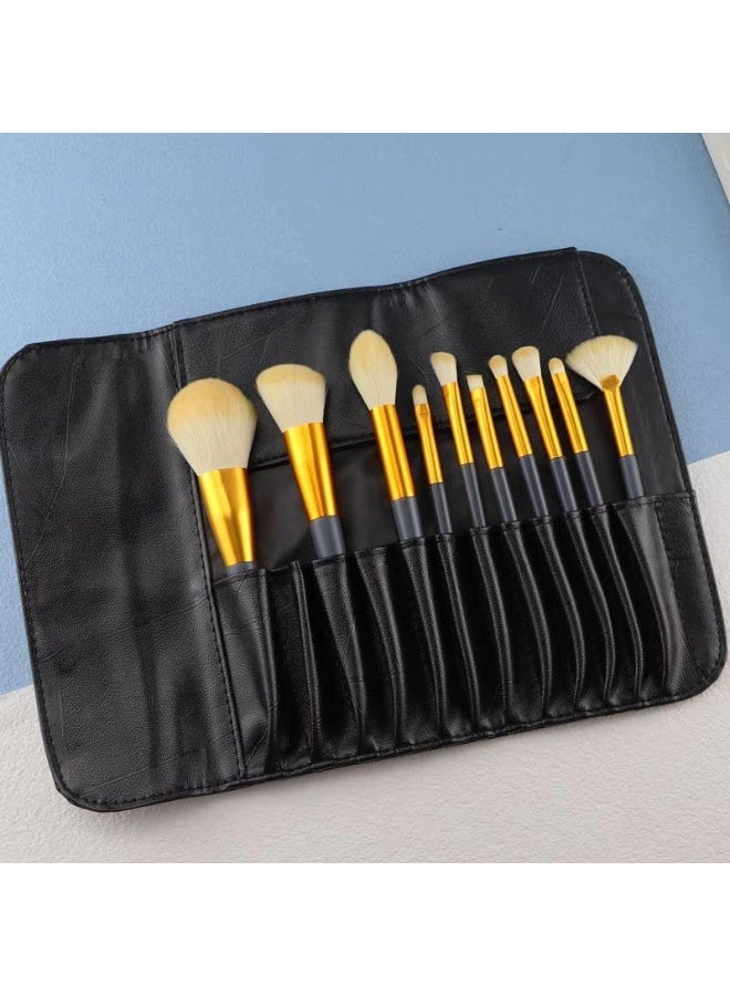 مجموعة فرش مكياج احترافية – 10 فرش مع حقيبة مريحة للسفر - Image 1