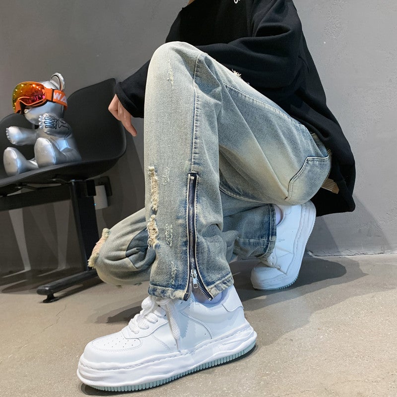 Unisex Casual Daily Denim Jeans - Image 3