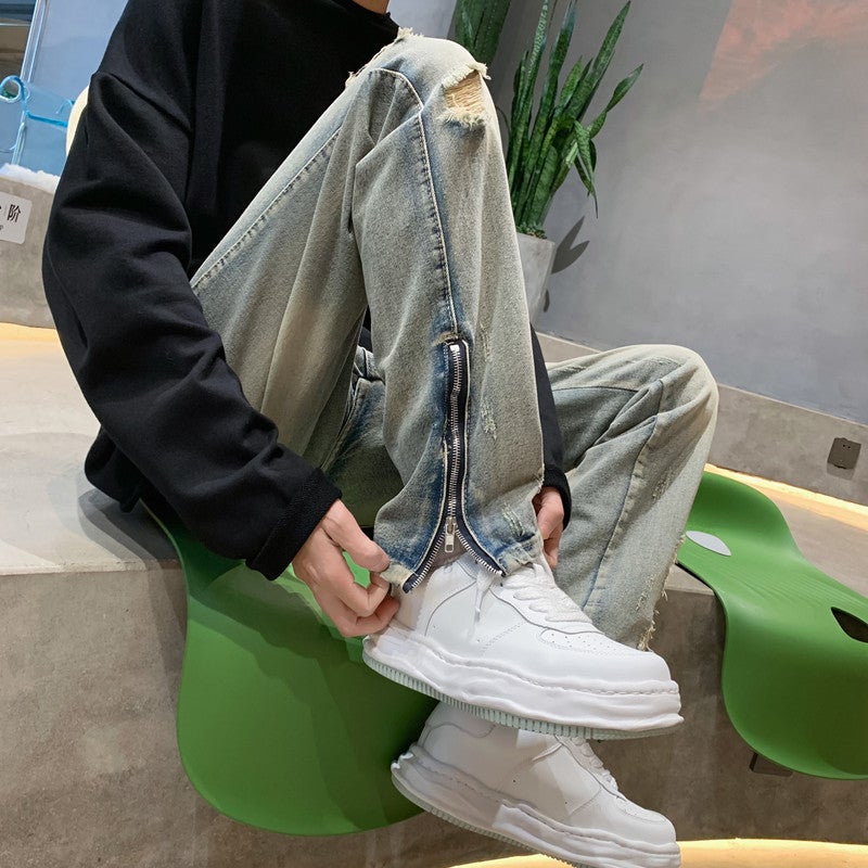 Unisex Casual Daily Denim Jeans - Image 1