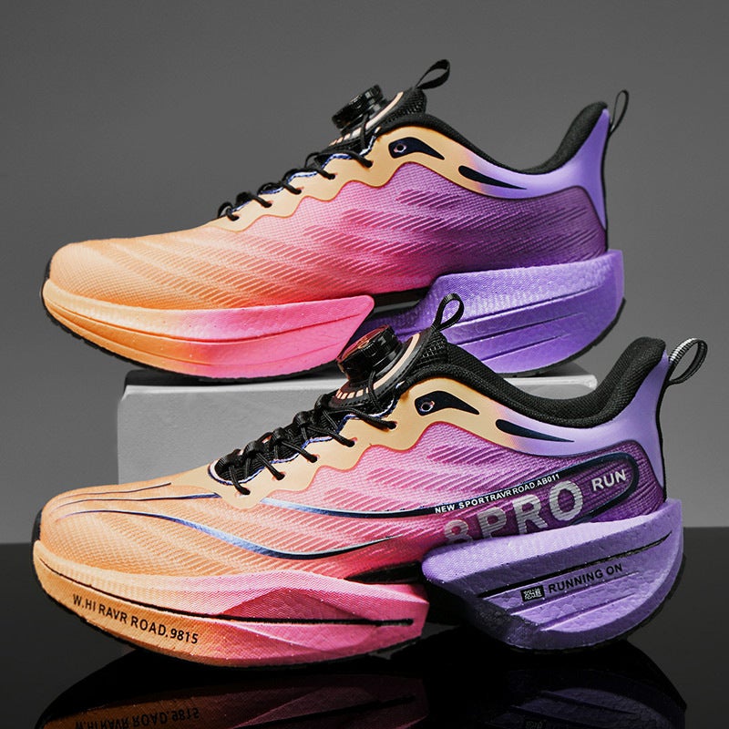 Children'S Swivel Buckle New Carbon Plate Popcorn Student Sneaker Teenager Couple Marathon Racing Running Shoes - Image 3
