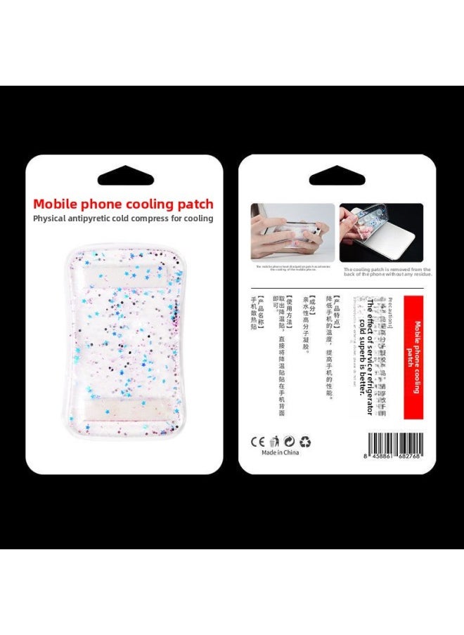 Generic Mobile Phone Cooling Heat Dissipation Artifact Summer Essential Cold Cooling Artifact Game Live Mobile Phone Cooling Sticker Heat Dissipation Sticker-Colour:Color-three-pack  - Image 1