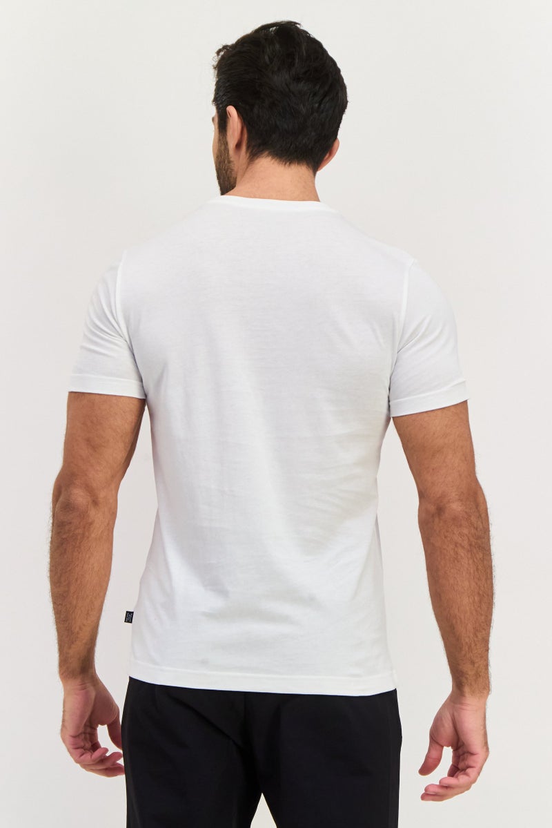 PUMA Men Sportswear Fit Short Sleeves Training T-Shirt, White Combo - Image 3