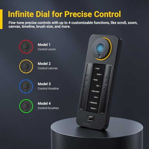 XENCELABS Quick Keys for PC, MacBook, Desktop, Drawing Tablet, Pen Display, OLED Display, 44 Customizable Shortcuts Keydail for Digital Drawing, Video Editing, Photo Retouching, Windows/macOS - Image 5