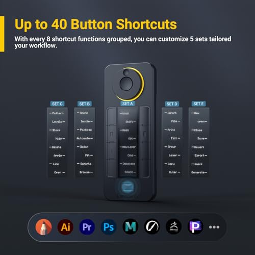 XENCELABS Quick Keys for PC, MacBook, Desktop, Drawing Tablet, Pen Display, OLED Display, 44 Customizable Shortcuts Keydail for Digital Drawing, Video Editing, Photo Retouching, Windows/macOS - Image 4