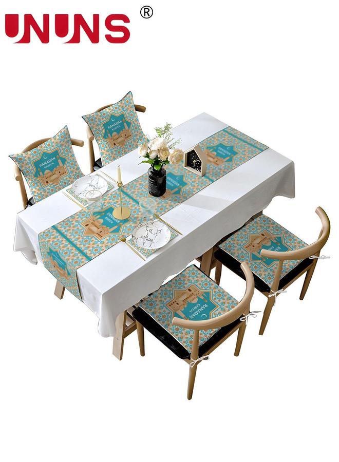 UNUNS Table Runner Set,5Pcs And Cushion Covers,Table Decoration For Home Dining Supply - Image 2
