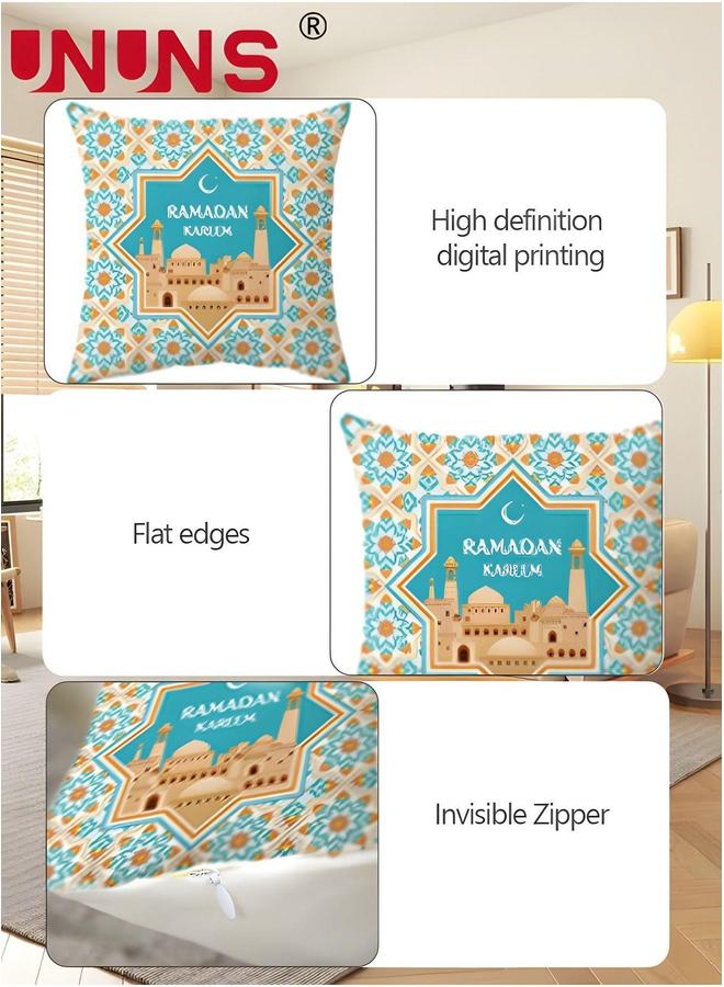 UNUNS Table Runner Set,5Pcs And Cushion Covers,Table Decoration For Home Dining Supply - Image 4