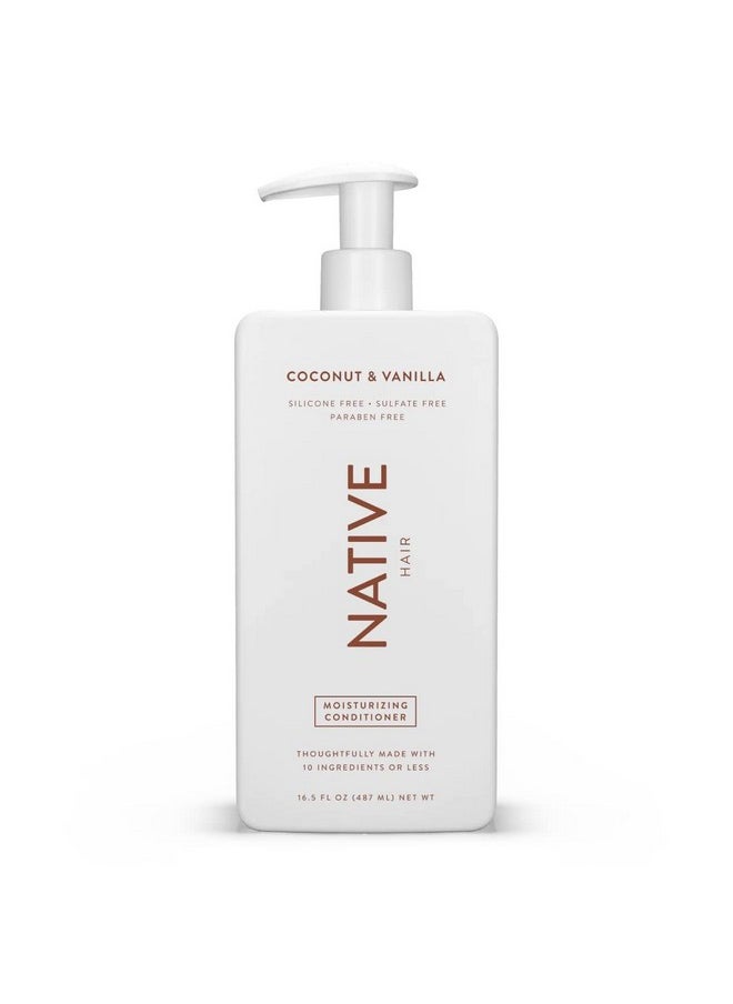 native Coconut & Vanilla Moisturizing Vegan Conditioner Clean Sulfate Paraben And Silicone Free 16.5 Fl Oz  - Image 2