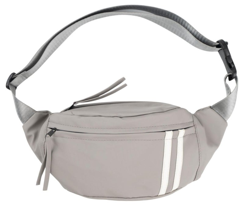 Volt Bag Fashionable Waterproof 3 Pocket Waist Bag Large Capacity Personal Items Lightweight Travel Hiking Running Cycling Practical Easy Carry Wallet Grey