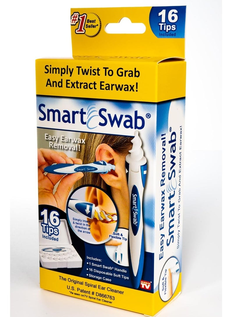 Ear Cleaning Tool Spiral Wax Remover 16 Replaceable Soft Tips Safe to Use Reusable Removal Kit Painless Gentle for Ears - Image 2