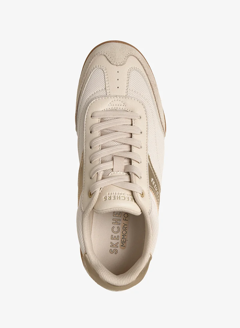 Skechers NATURAL AND GOLD DURALEATHER/ MESH/ SUEDE Zinger Evo for Women | Best Price UAE