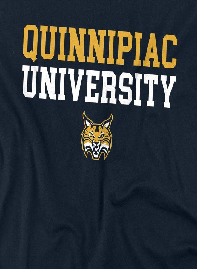 LOGOVISION Quinnipiac University Official Stacked Unisex Adult T-Shirt, Stacked, Large - Image 3
