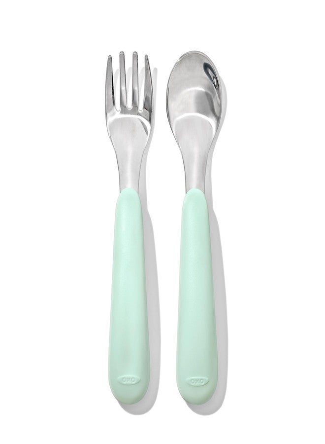 OXO Tot Fork and Spoon Set - Opal - Image 1