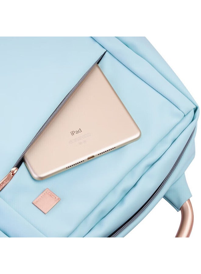 Lexon Backpack For Women, 13.3-Inch Business Laptop Bag, Casual School Bag, Commuter Travel Bag, Pu Light Blue - Image 1