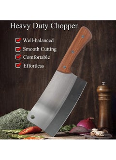 Elephant Royal Butcher Cleaver Knife – 7-Inch, Heavy Duty, Wooden Handle, Japan Made  - Image 3