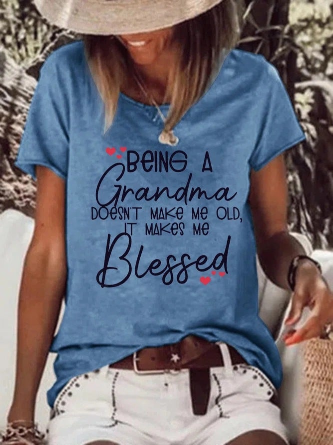 2022 Ebay Shopee Wish AliExpress new women's short-sleeved European and American top T-shirt independent station hot blue XL - Image 1