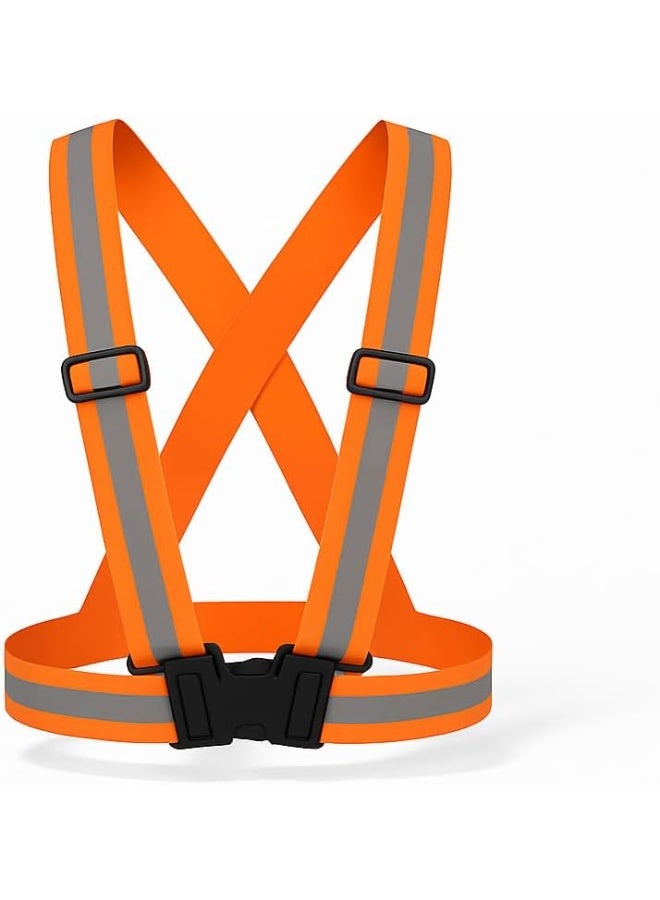 BEYTOR High Visibility Reflective Safety Vest 360° Adjustable Strap for Running, Cycling, Walking & Outdoor Sports – Lightweight & Breathable – One Size - Image 1