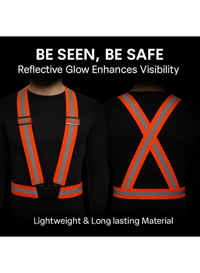 BEYTOR High Visibility Reflective Safety Vest 360° Adjustable Strap for Running, Cycling, Walking & Outdoor Sports – Lightweight & Breathable – One Size - Image 4