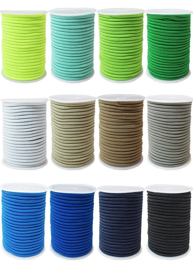 ZHFMLY 12rolls Assorted-Color Elastic Beaded Cords 2mm 2/25 inch Elastic Cord String for Bracelets,Small Bungee Shock Cord for DIY Crafts, Tie Downs Beading and Sewing 300ft(ZH170) - Image 1