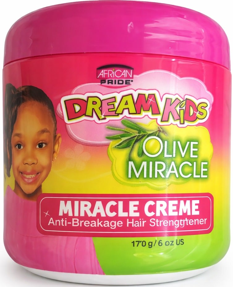 African Pride Dream Kids Olive Miracle Miracle Creme Anti-Breakage Hair Strengthener 170g (6oz) | Kids Moisturizing Strengthening Cream - Image 1