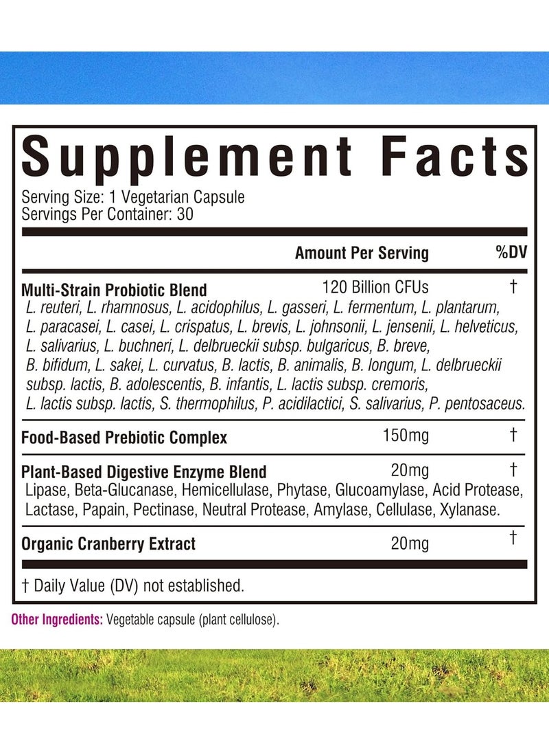 Innate Vitality - Women's Once-Daily Probiotics 120 Billion CFUs, 30 Vegetarian Capsules - Image 1
