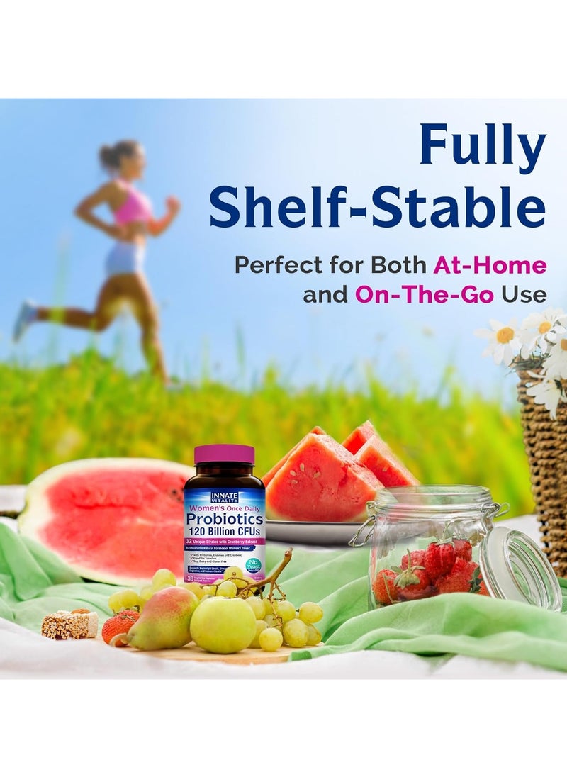 Innate Vitality - Women's Once-Daily Probiotics 120 Billion CFUs, 30 Vegetarian Capsules - Image 1