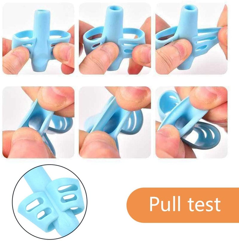AKRIZA 3pcs Handwriting Grip Two-Finger Silicone Pencil Grips for Kids Children Pre-schoolers Writing Training Grip - Image 4