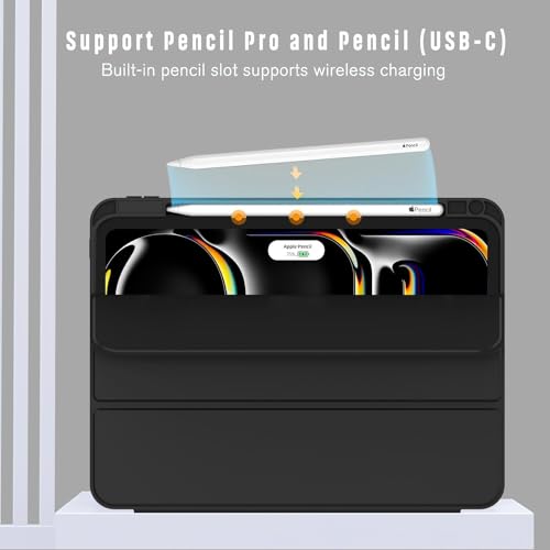 ProElite Case Cover for Apple iPad Pro 11 inch 2024/2025 M4/M5 5th/6th Gen Cover, Pencil Case for iPad Pro 11 M4/M5 with Pencil Holder, Auto Sleep Wake [Soft Flexible Case] Recoil Series - Hippy - Image 4