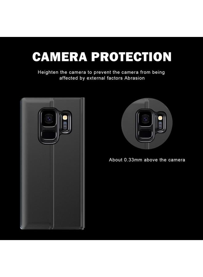 Zaboon Case For Galaxy S9 Plain Texture Cloth Attraction Flip Holder Leather Phone Case - Image 4