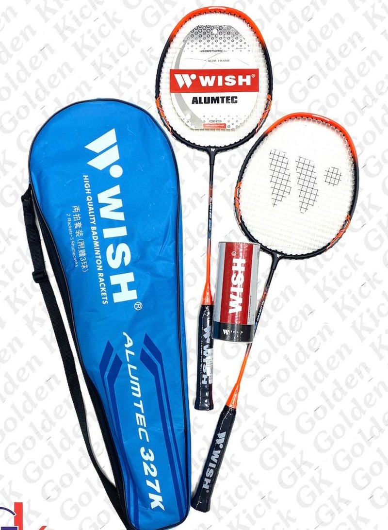 Wish 3-Piece Badminton Set With Nylon Shuttlecocks