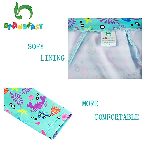 upandfast Baby/Toddler One Piece Zip Sunsuits with Sun Hat UPF 50+ Sun Protection Infant Beach Swimsuit (Green, 12-18 Months) - Image 5