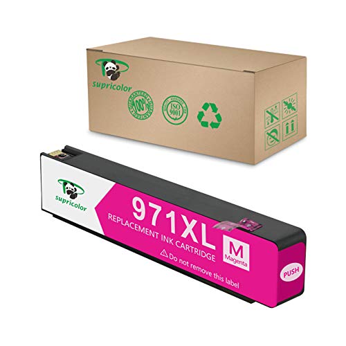 Supricolor Replacement 971XL Magenta Ink Cartridge, 971 M Ink Compatible for Officejet Pro X576dw X476dw X476dn X451dn X451dw X551dw Printer - Image 1