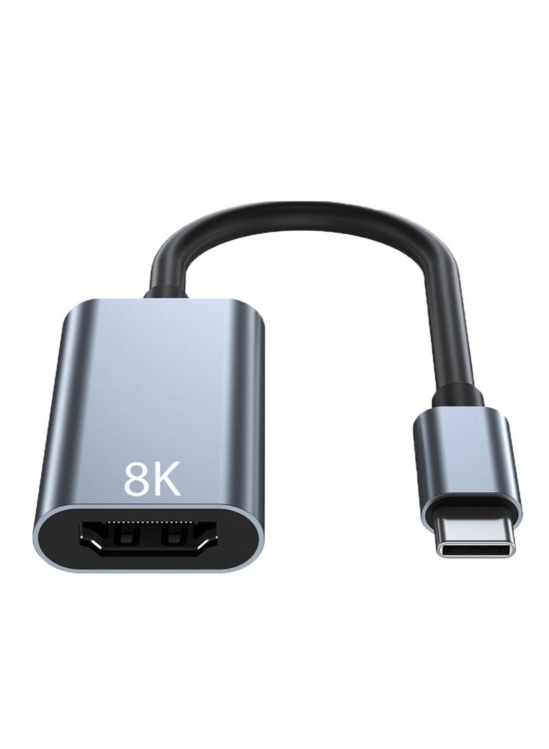 Excefore 8K USB C to HDMI Adapter, Type-C Male to HDMI 2.1 Female Cable, Thunderbolt 4/3 HDR HDCP 2.3, for MacBook Pro/Air,iPad Pro,XPS,S22,15 Series Galaxy S23  - Image 1