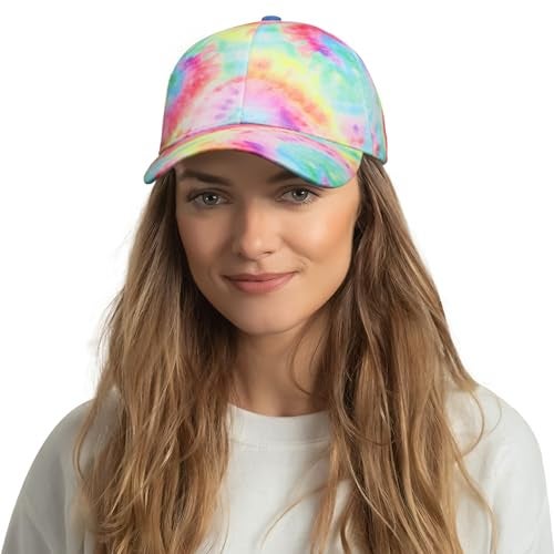 VRITRAZ Cotton Comfortable Adult Caps for Women (Smoke Multi) - Image 1