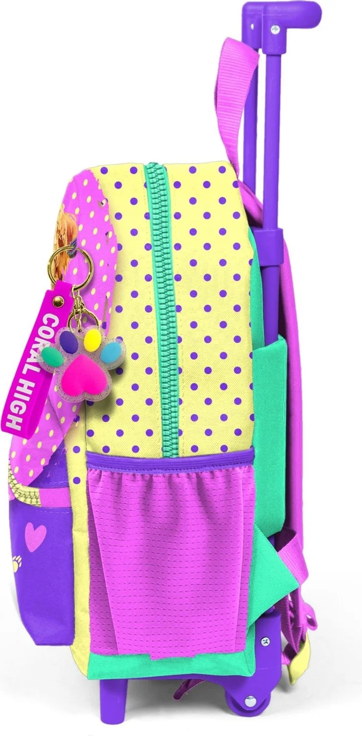 CORAL HIGH Mini Nest Squeegee Backpack Yellow Pink Cute Dog Pattern Two Compartments 24052