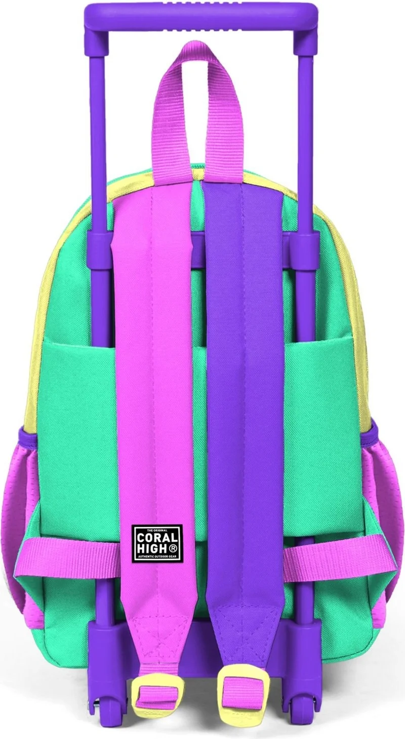 CORAL HIGH Mini Nest Squeegee Backpack Yellow Pink Cute Dog Pattern Two Compartments 24052