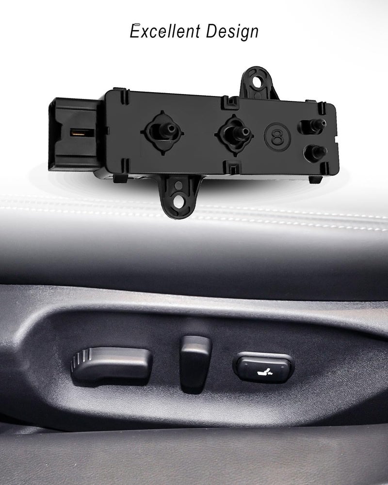Tavaski Power Seat Control Switch Replace 87066-4HA0A 870664HA0A, 8 Way Driver Seat Adjustment Switch Fit for Nissan Maxima 2009-2021 Infiniti Q50 Q60 2014-2021 - Image 4